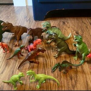 Dinosaur T-Rex Vintage 90s Figures Set of 14